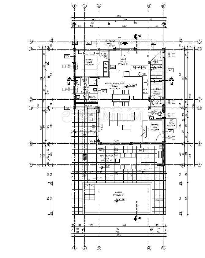 Dintorni della città di Krk, vendita di un nuovo edificio con vista sul mare!