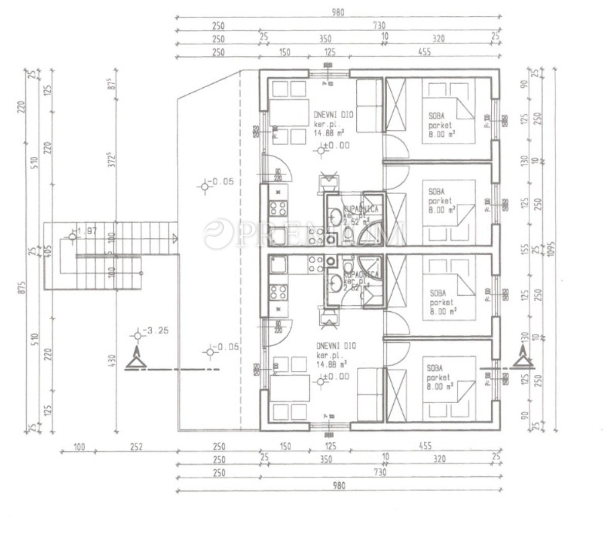 Terreno di costruzione Vrh, Krk, 411m2