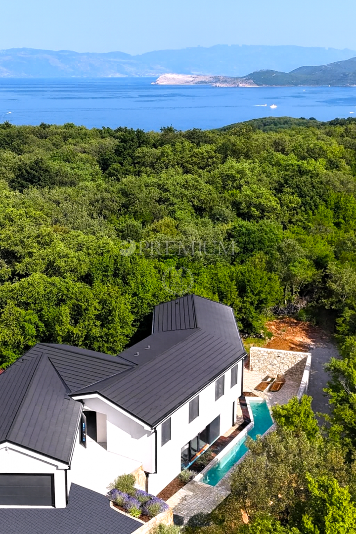 Vrbnik – villa esclusiva con piscina, immersa nel bosco!