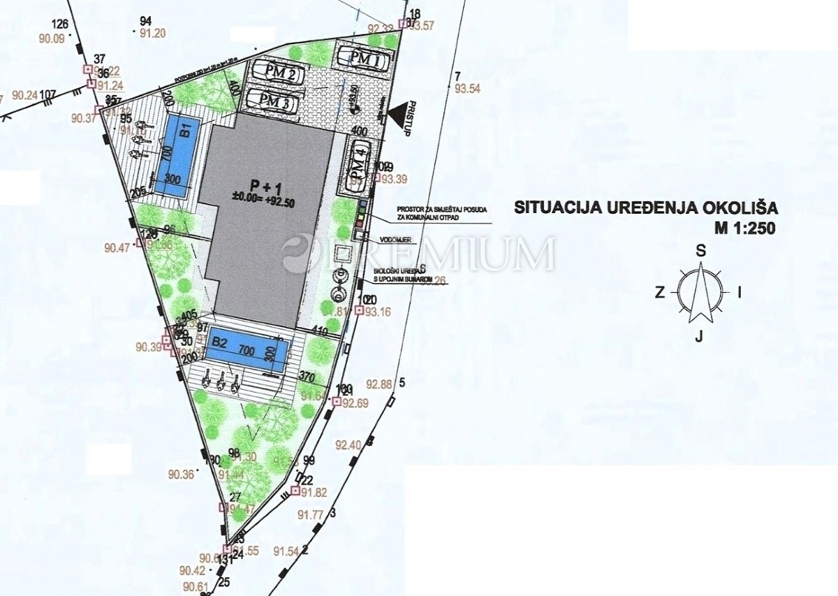 Malinska, Terreno edificabile, progetto per casa bifamiliare