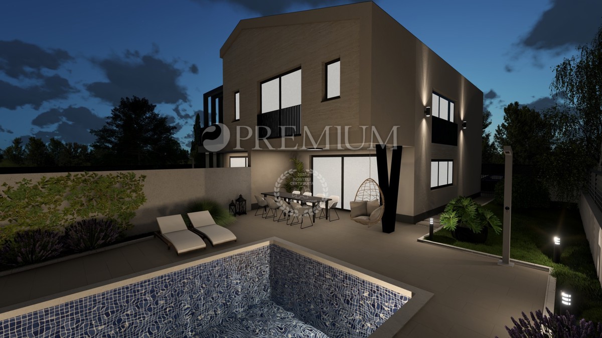 Malinska, nuova casa bifamiliare con piscina!