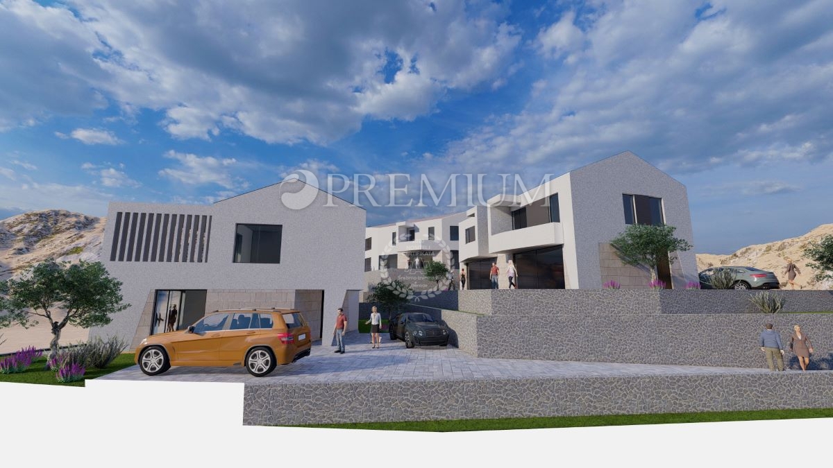 Malinska centro, terreno per 3 case, 80 m dal mare