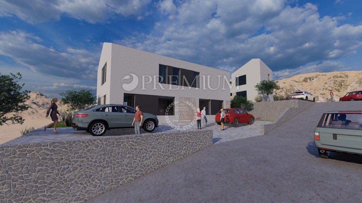 Malinska centro, terreno per 3 case, 80 m dal mare