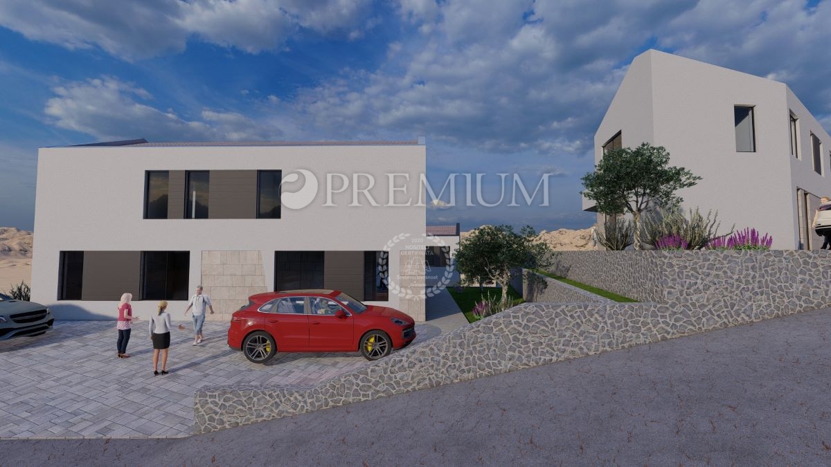 Malinska centro, terreno per 3 case, 80 m dal mare