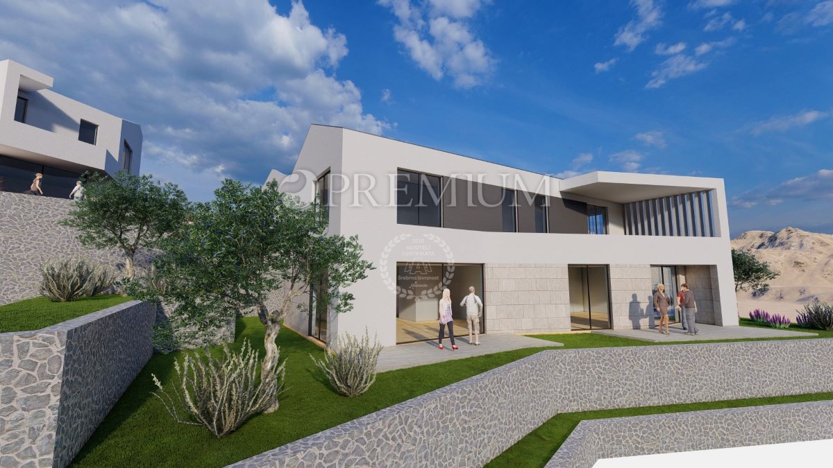 Malinska centro, terreno per 3 case, 80 m dal mare