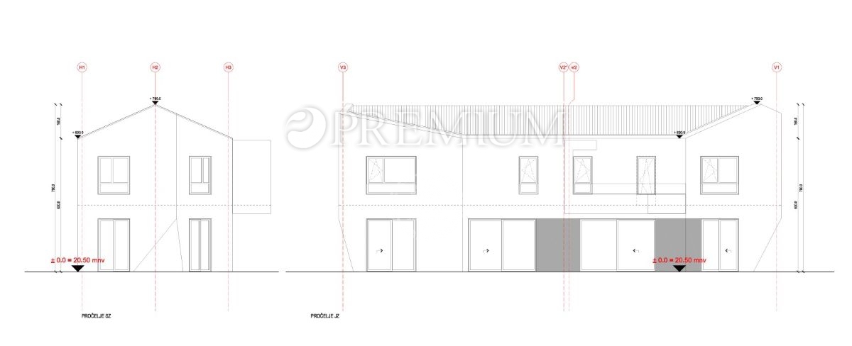 Malinska centro, terreno per 3 case, 80 m dal mare