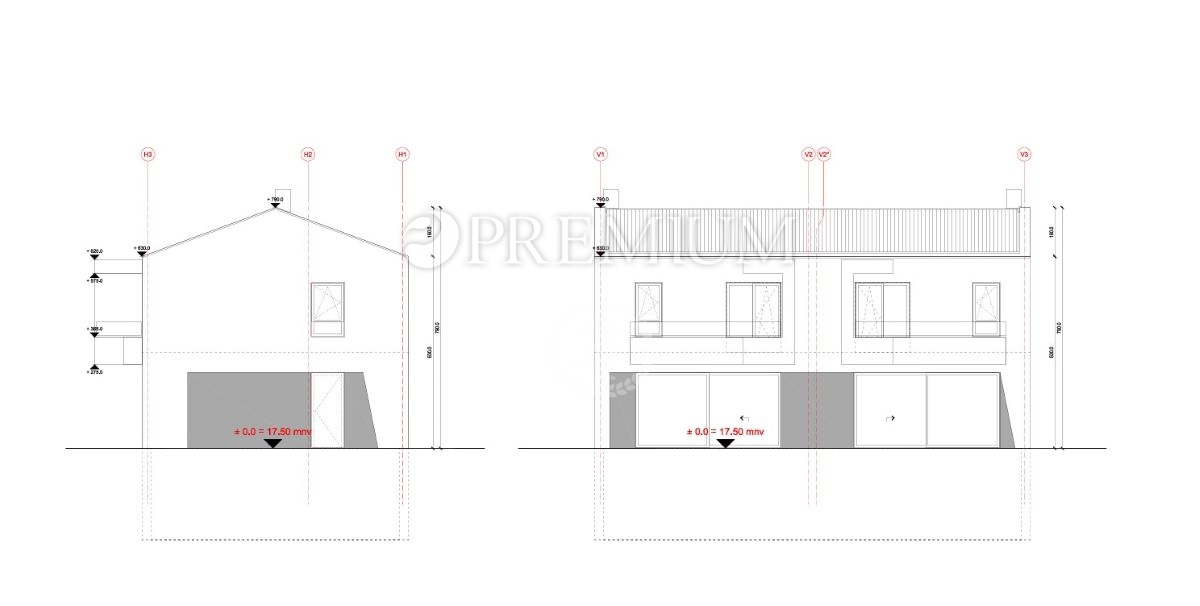 Malinska centro, terreno per 3 case, 80 m dal mare