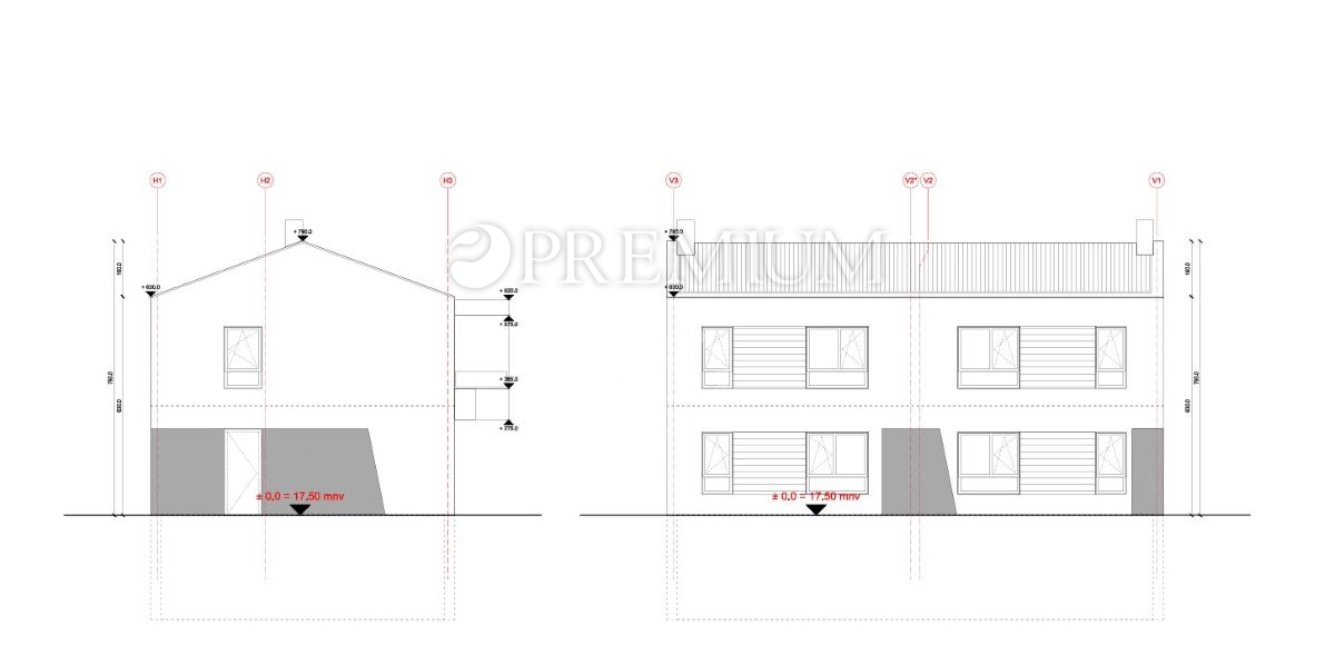 Malinska centro, terreno per 3 case, 80 m dal mare