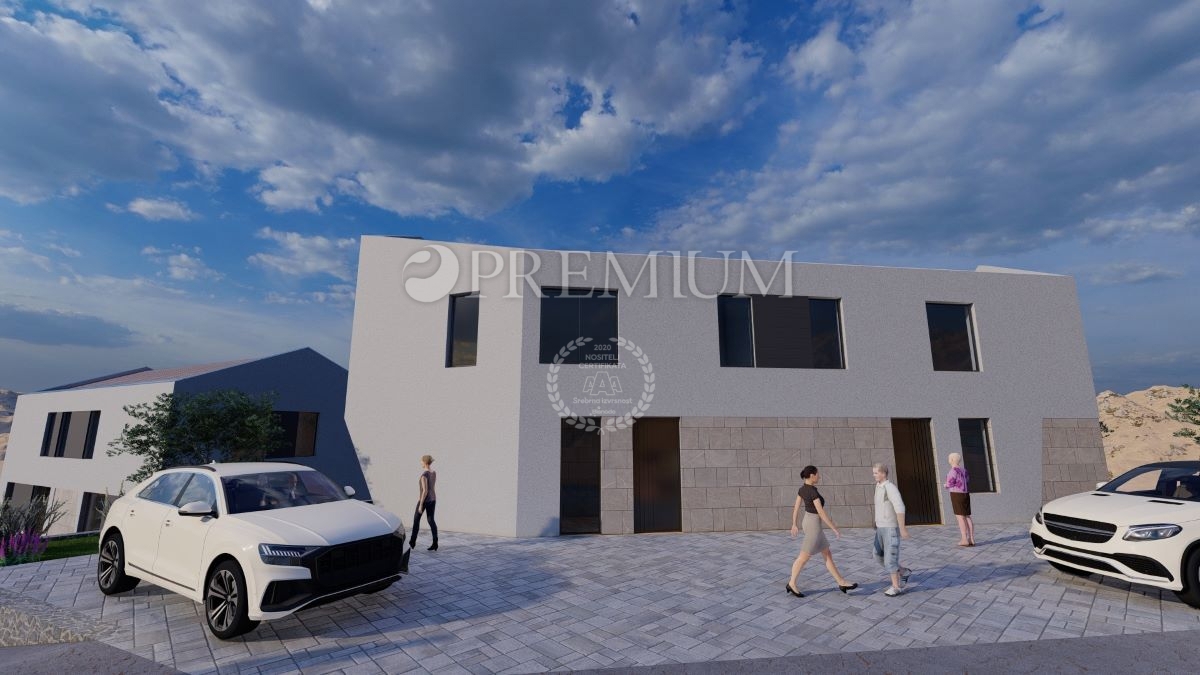 Malinska centro, terreno per 3 case, 80 m dal mare