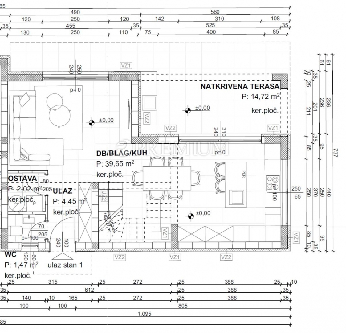 Malinska, casa con piscina e vista mare, nuova costruzione!