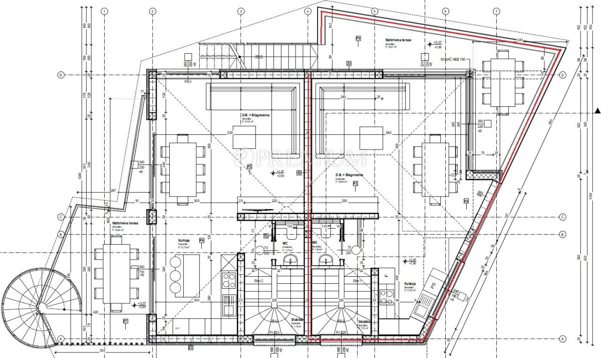 Malinska, imponente casa bifamiliare con piscina!