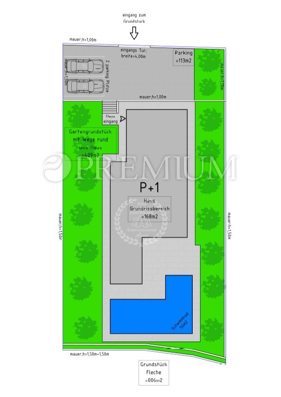 Città di Krk, terreno edificabile con costruzione iniziata!