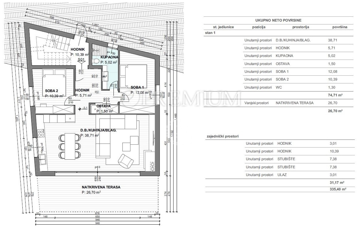 Città di Krk, centro, appartamento moderno in un complesso di nuova costruzione con piscina!