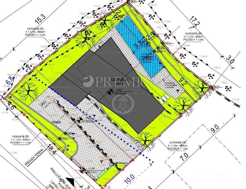 Krk, villa con piscina ai margini della zona di costruzione!