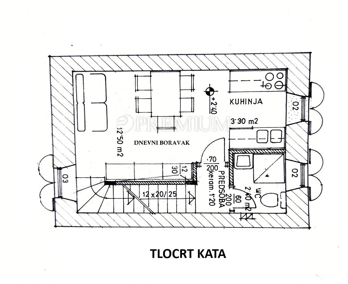 Punat, appartamento con due camere da letto, a 350m dal mare