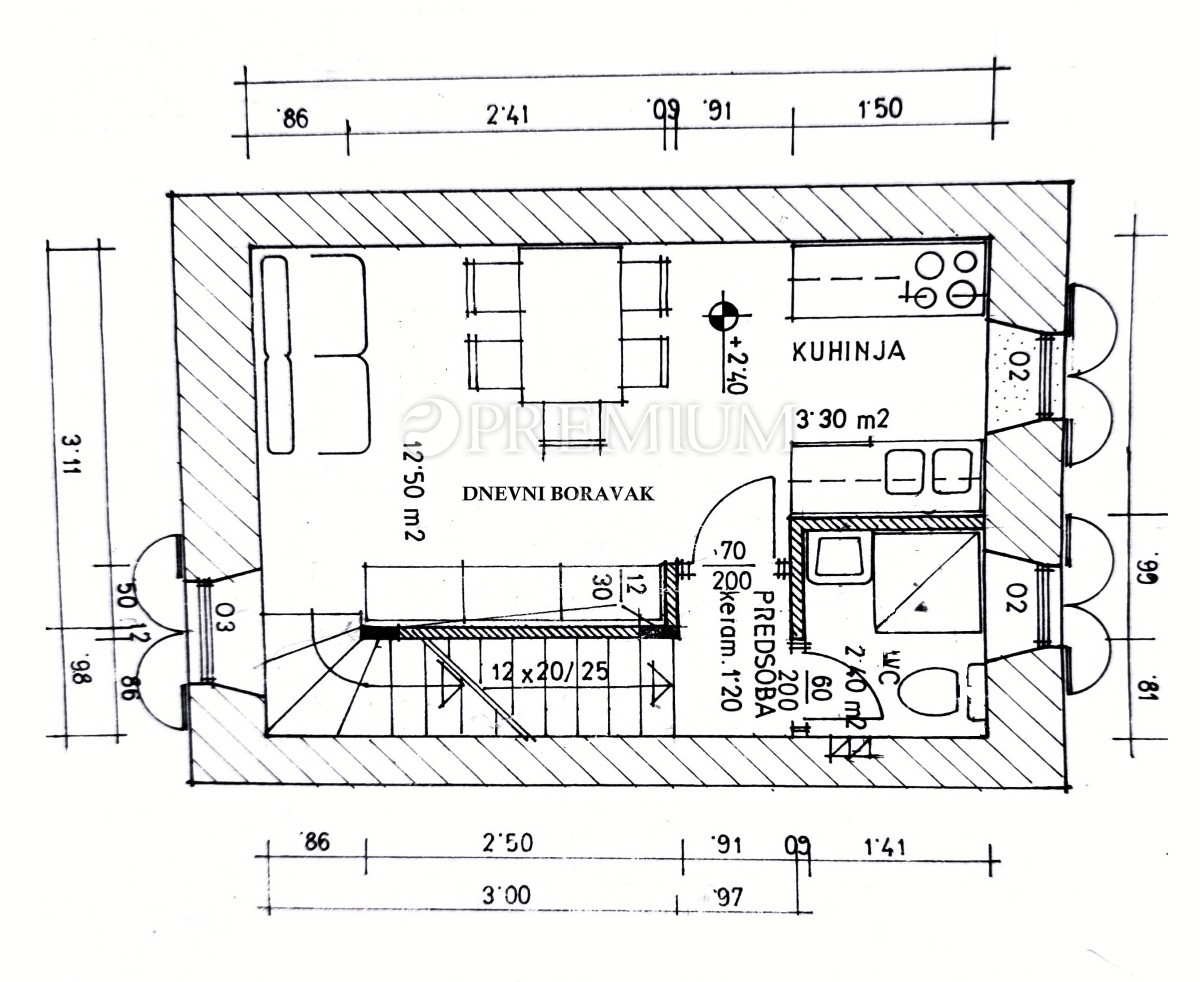 Punat, appartamento con due camere da letto, a 350m dal mare