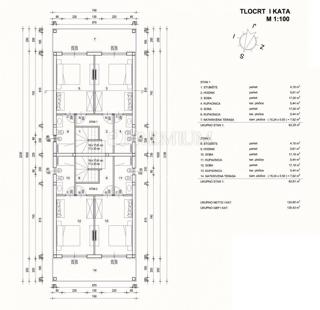 Malinska, Terreno edificabile, progetto per casa bifamiliare