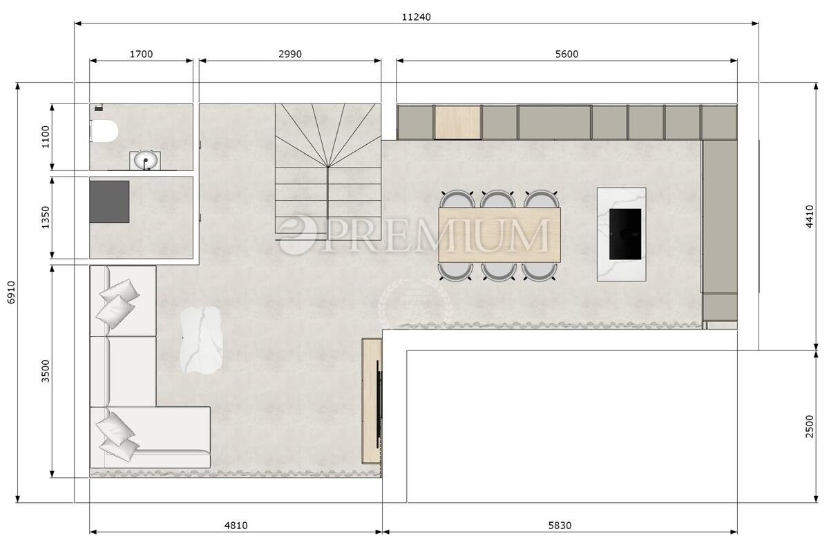 Malinska, casa bifamiliare con piscina, nuova, Krk!