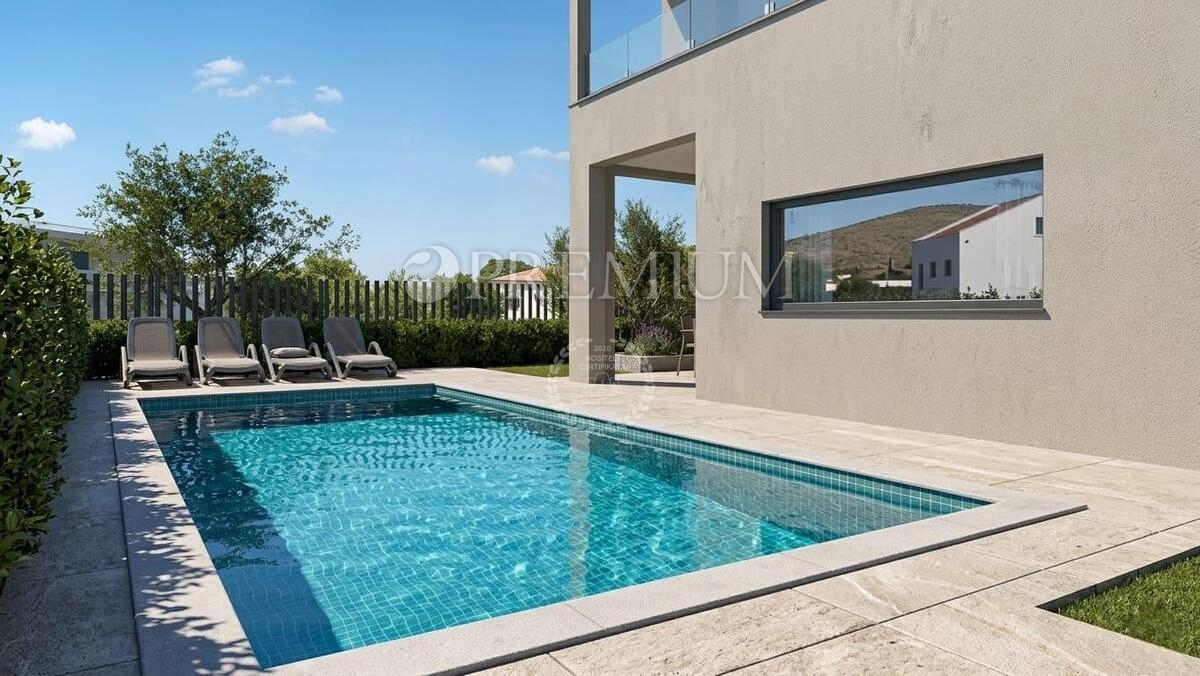 Malinska, casa bifamiliare con piscina, nuova, Krk!