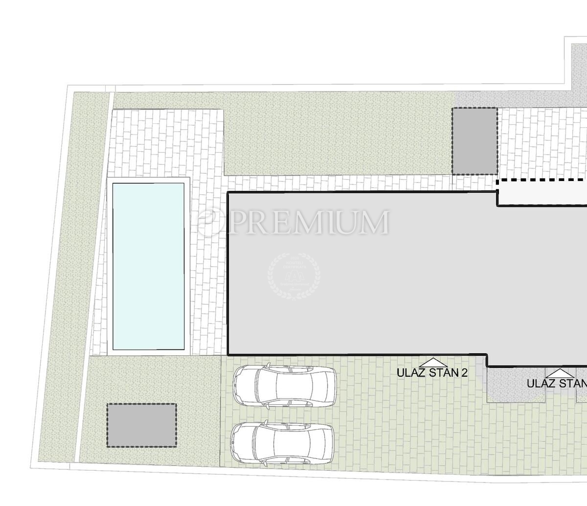 Malinska, casa bifamiliare con piscina, nuova, Krk!