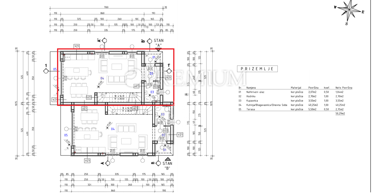 Malinska,casa a schiera con piscina e vista mare.