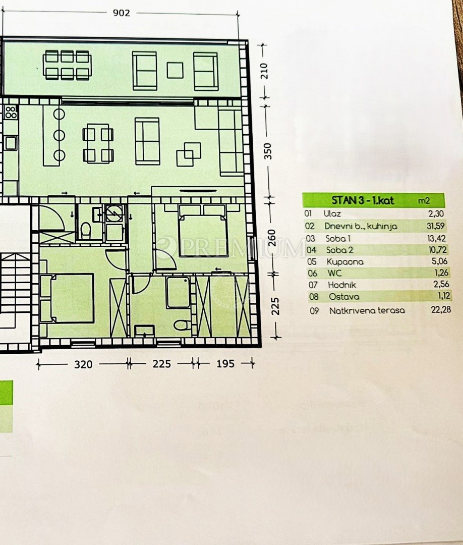 Malinska, appartamento con ampia terrazza in villa urbana!