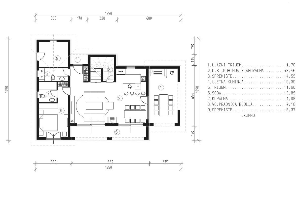 Nuove casa di pietra, per la vendita, Città diKrk, Croazia, 169 m2, 950.000,00 EUR