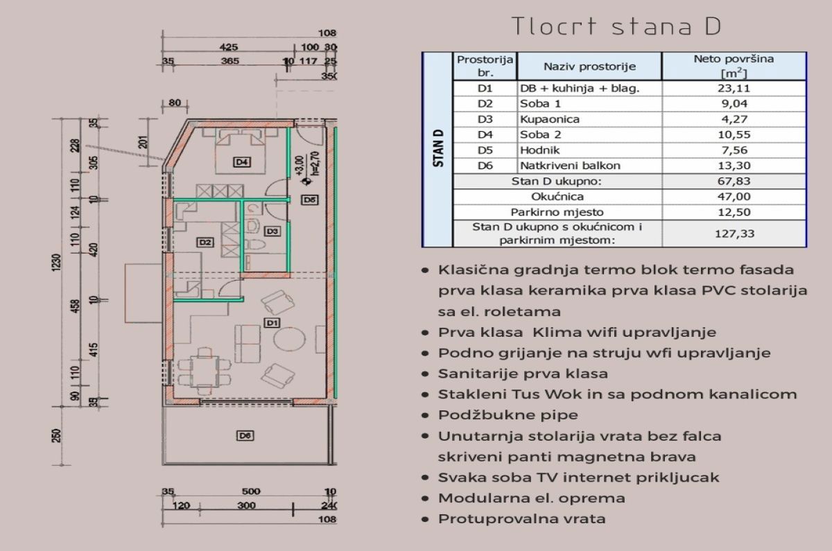 Appartamento, per la vendita, Omišalj, Croazia, 67 m2, 280.000,00 EUR