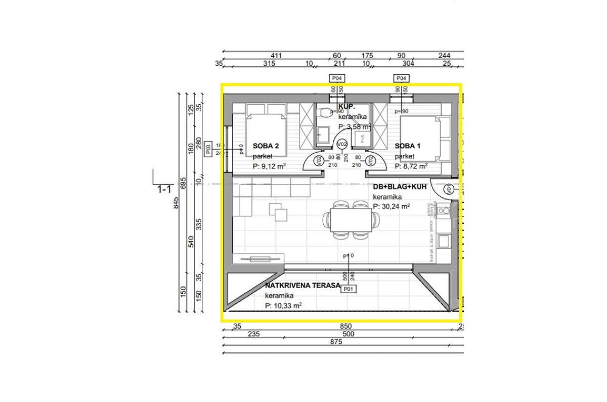 Appartamento, per la vendita, Baška, Croazia, 61 m2, 260.000,00 EUR