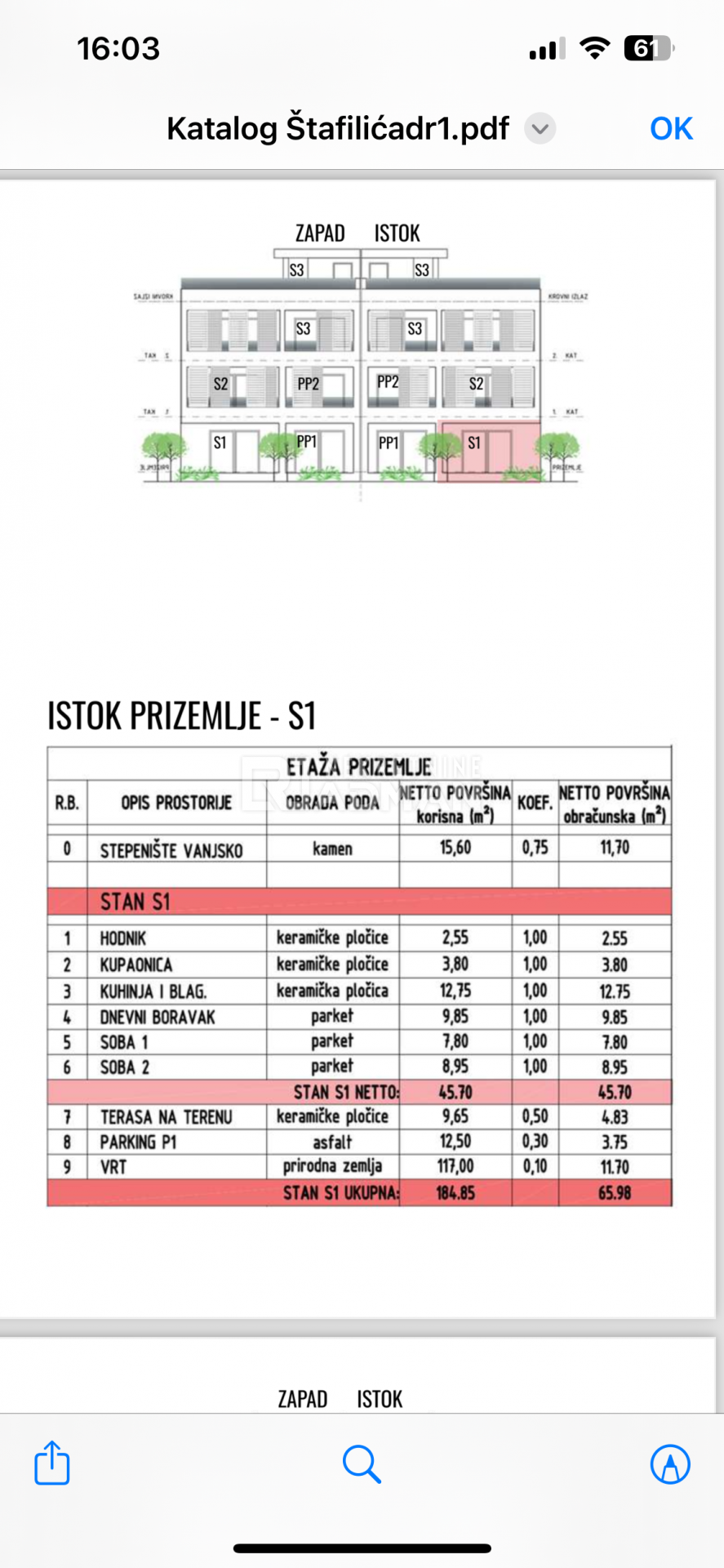 Appartamento Kaštel Štafilić, Kaštela, 55m2