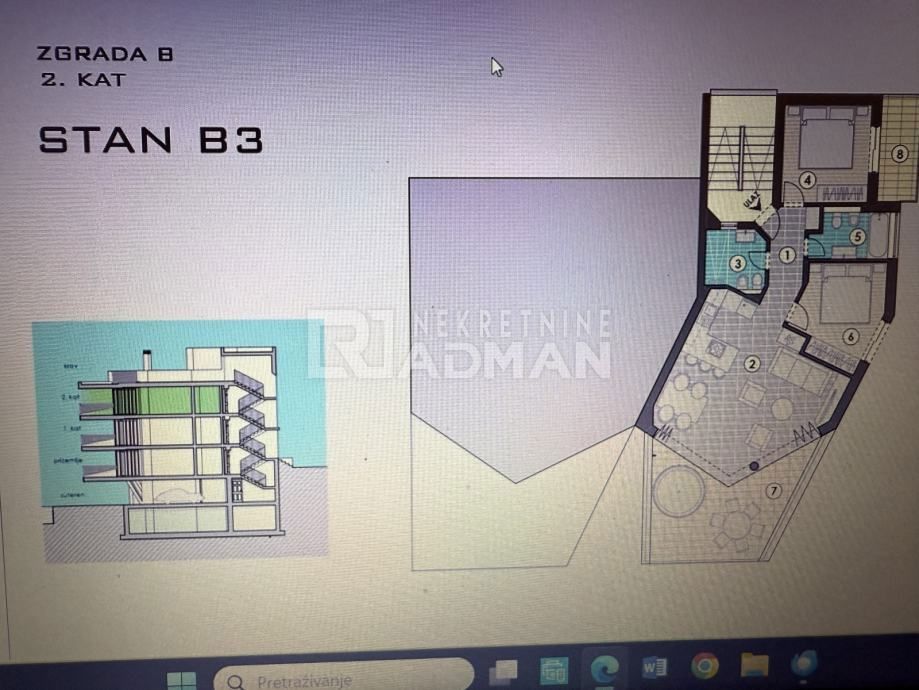 Appartamento Okrug Gornji, Okrug, 73m2