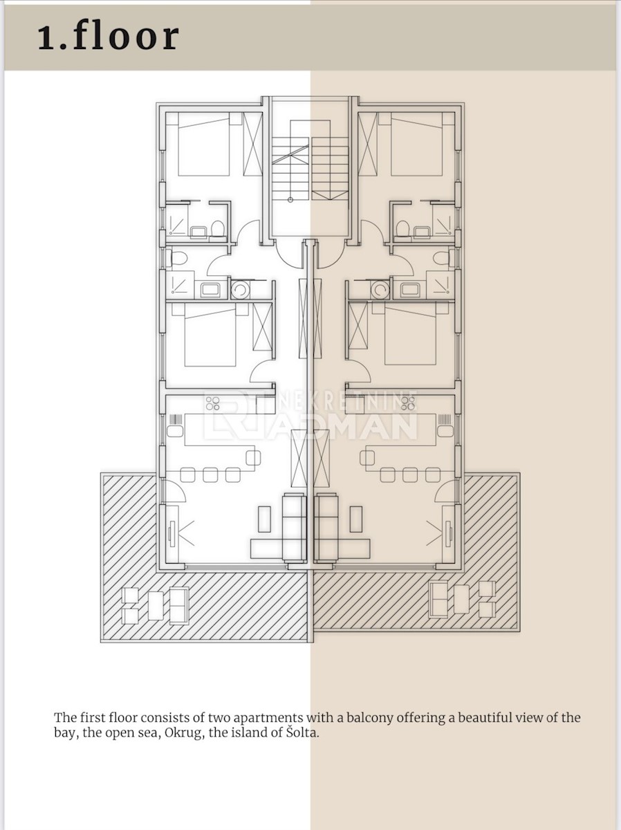 Appartamento Čiovo, Trogir, 148,50m2