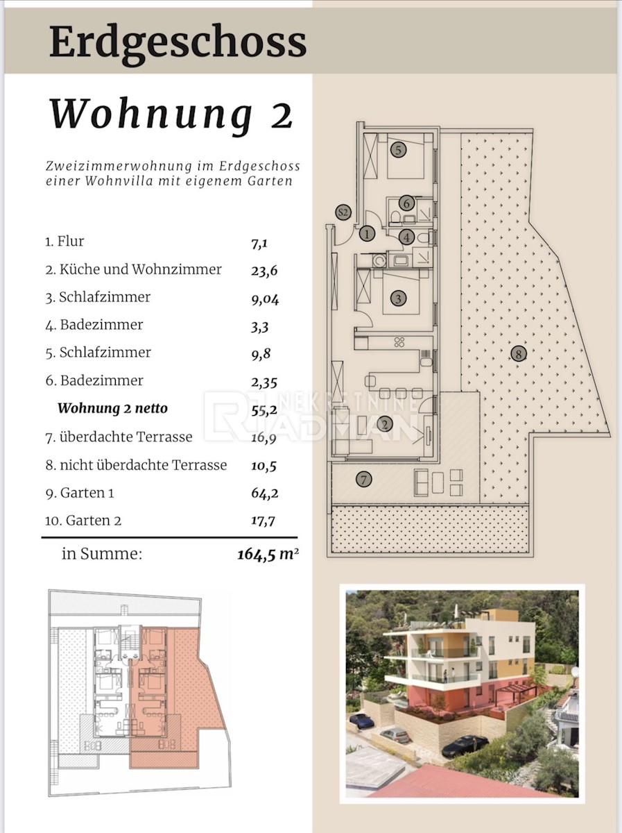 Appartamento Čiovo, Trogir, 148,50m2