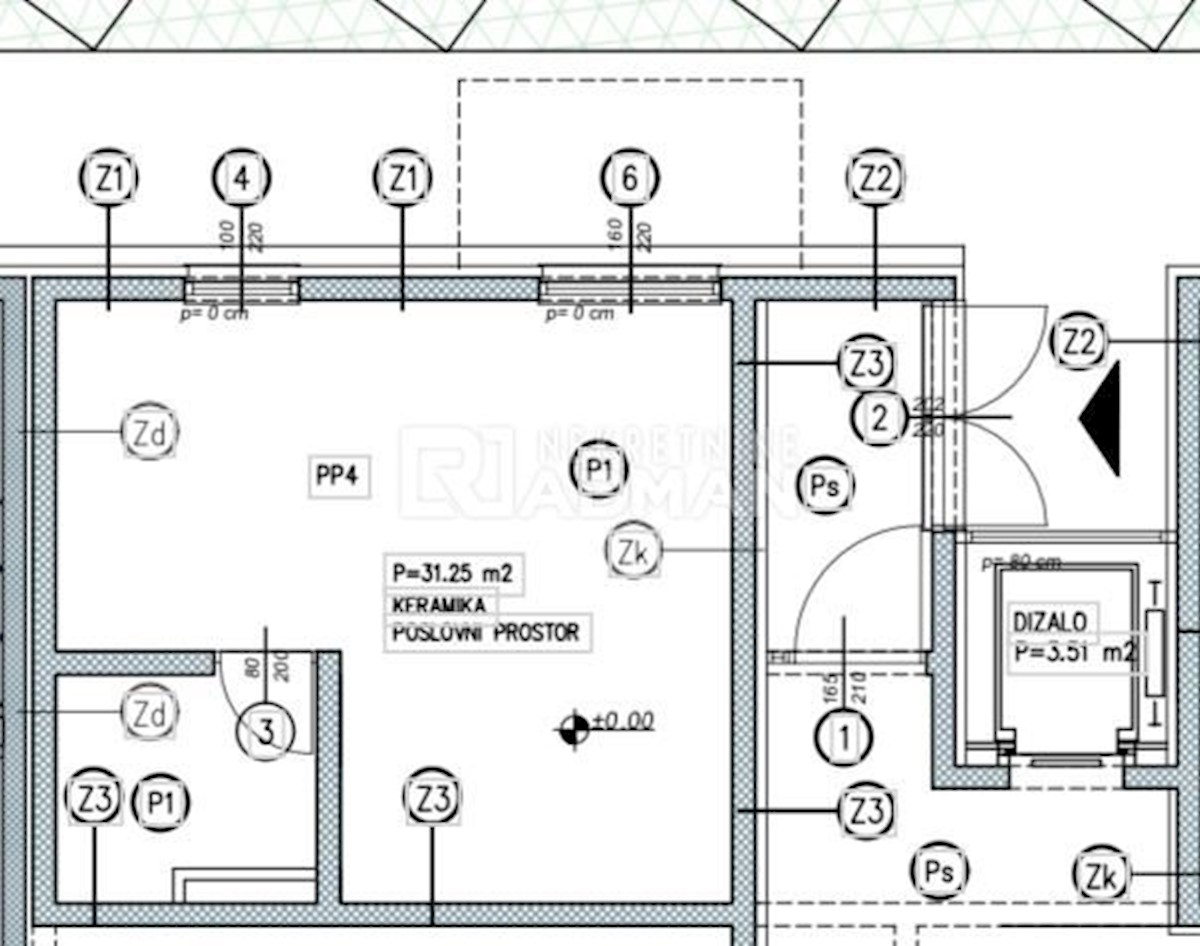 Commerciale Glavice, Sinj, 31,25m2