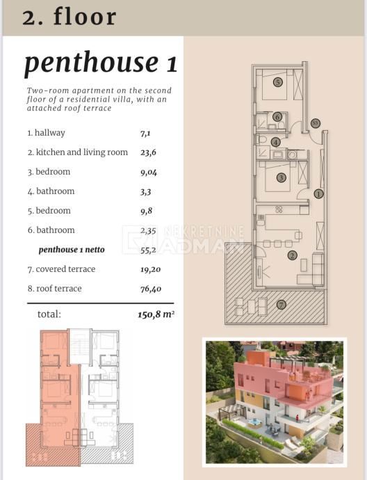 Appartamento Gornji Okrug, Delnice, 171,14m2