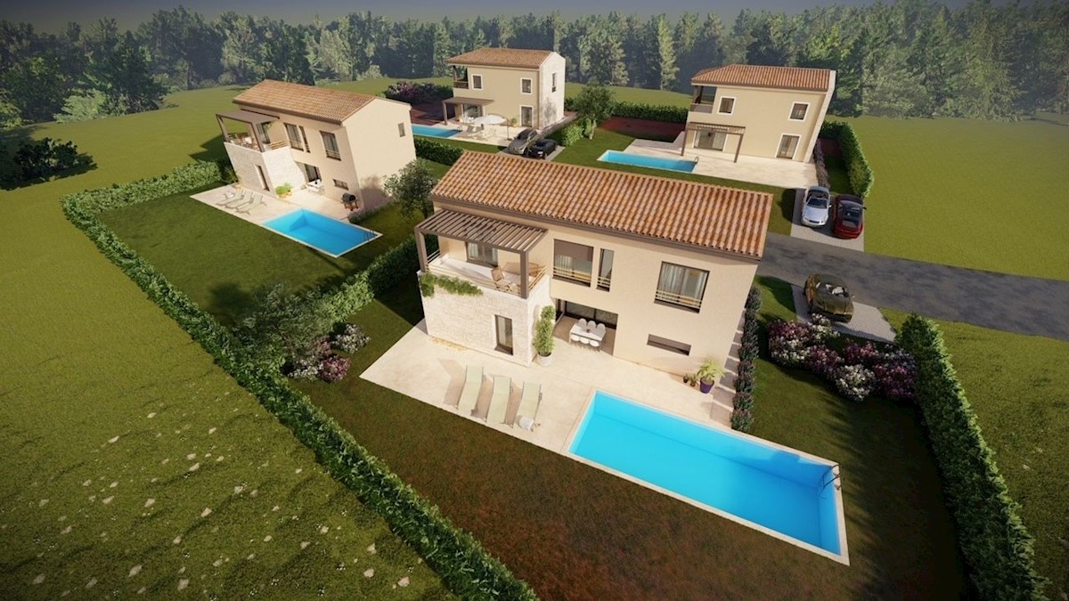 BADERNA - VILLE MODERNE IN COSTRUZIONE CON PISCINA