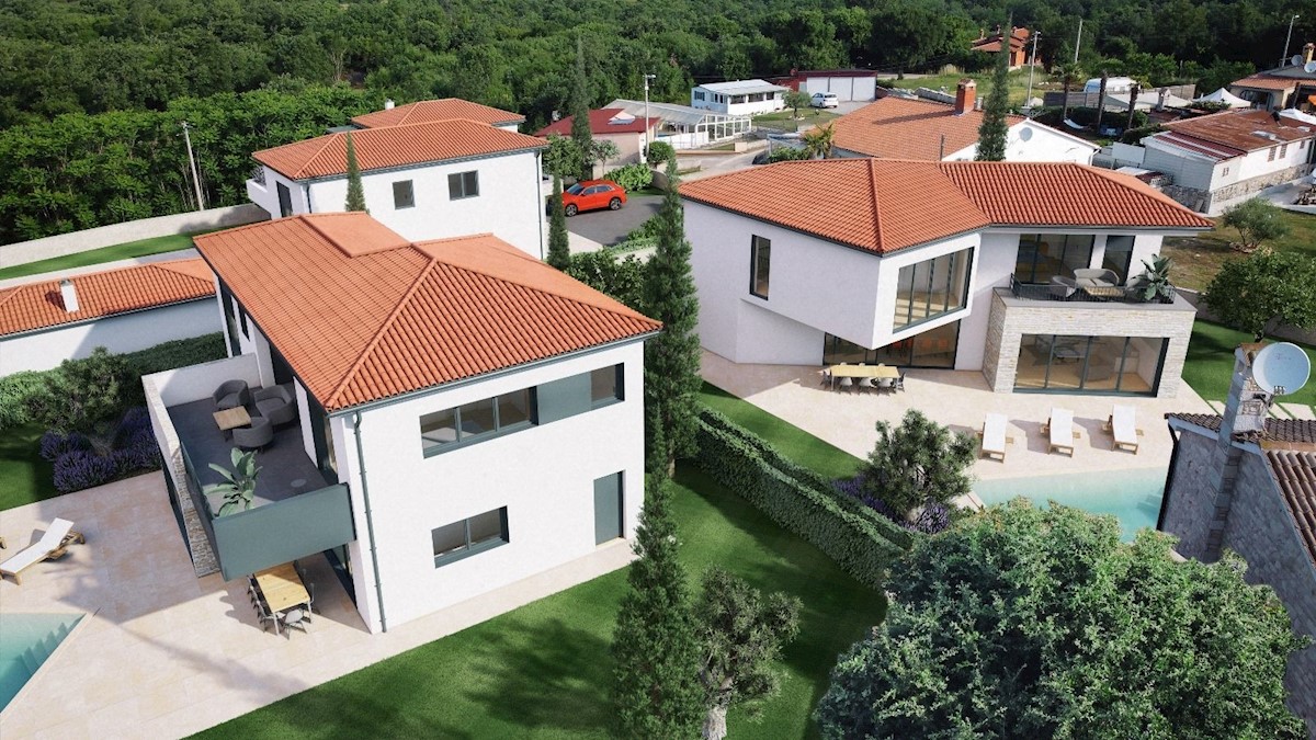 LOVREČ-VILLA CON PISCINA, DI NUOVA COSTRUZIONE IN VENDITA