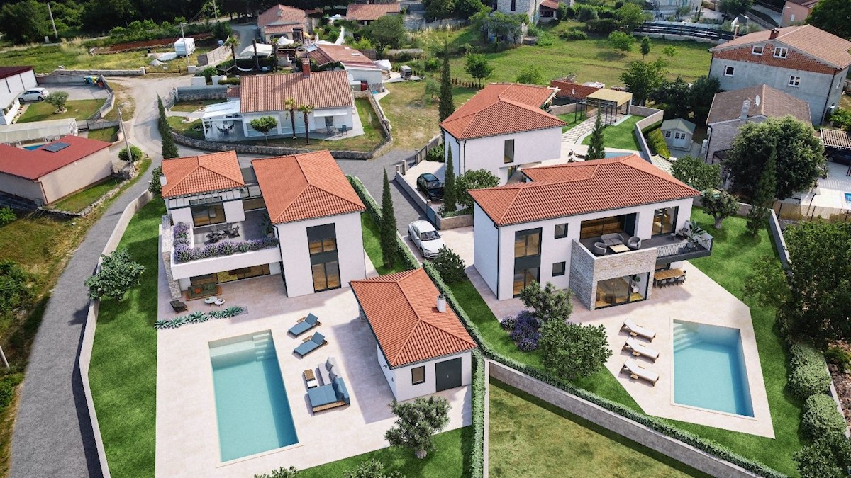 LOVREČ-VILLA CON PISCINA, DI NUOVA COSTRUZIONE IN VENDITA