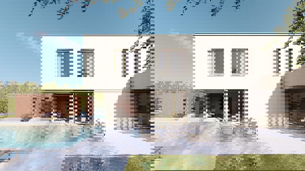 LABIN - VILLE IN COSTRUZIONE CON PISCINA IN VENDITA
