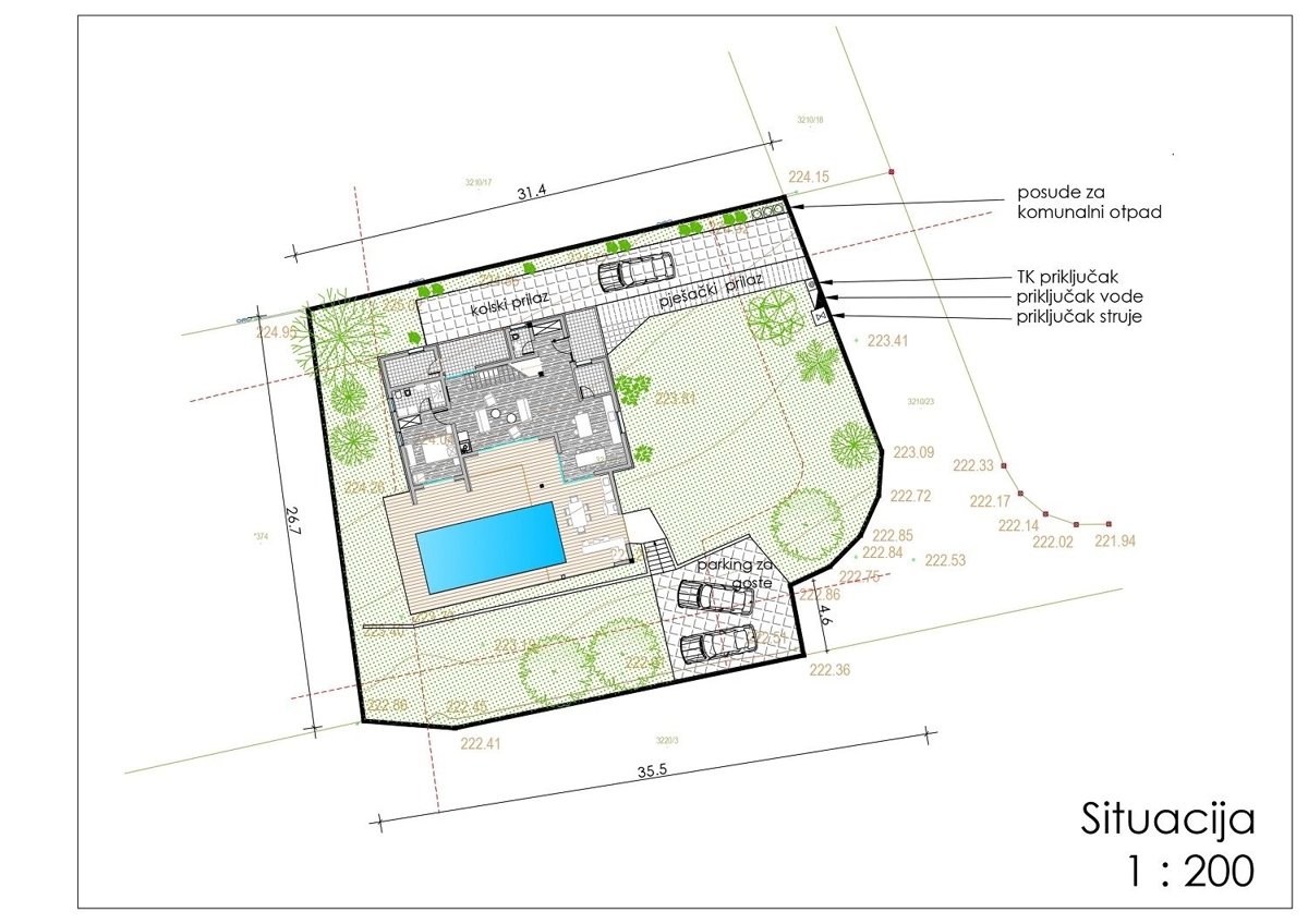 KAŠTELIR-TERRENO EDIFICABILE VISTA MARE CON PROGETTO IDEALE