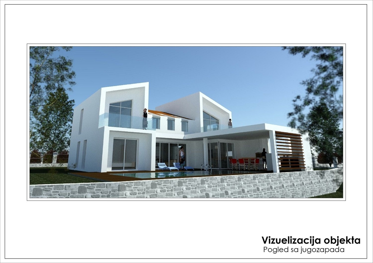 KAŠTELIR-TERRENO EDIFICABILE VISTA MARE CON PROGETTO IDEALE