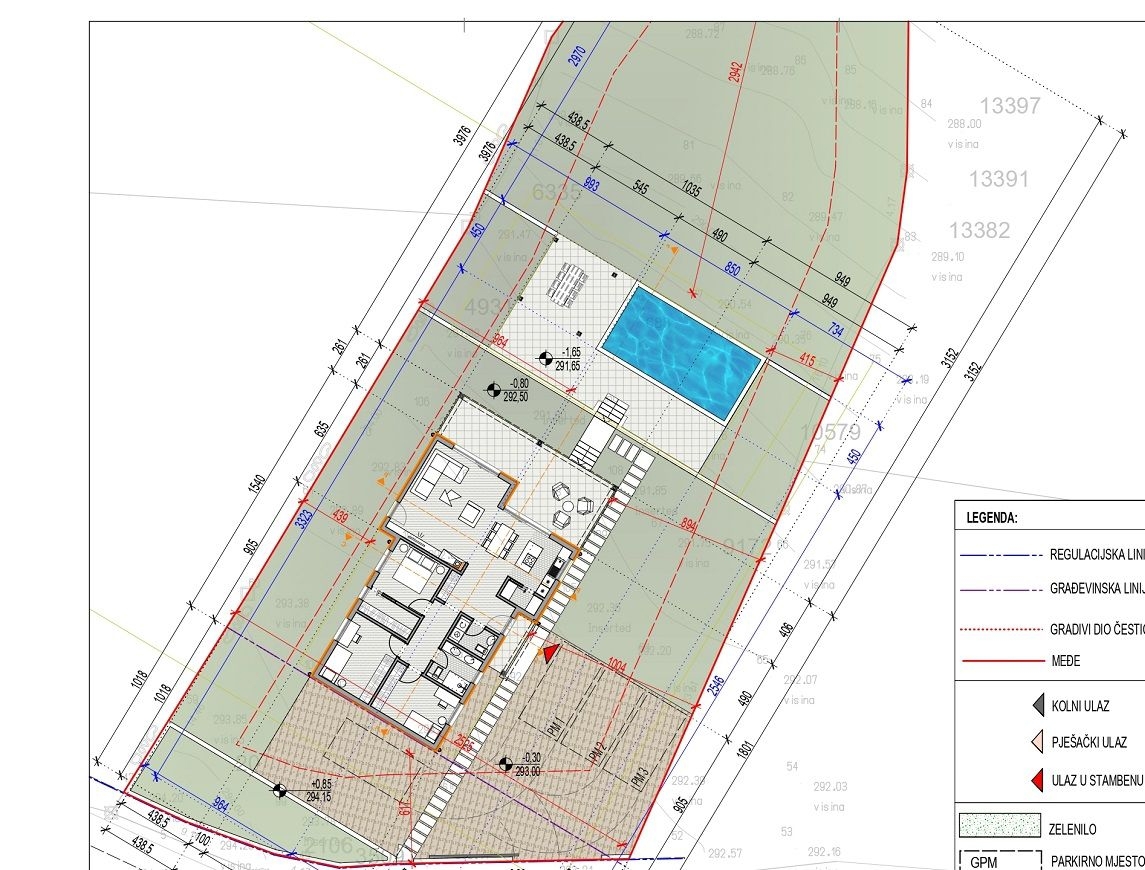 MOTOVUN-TERRENO EDIFICABILE CON PROGETTO DI COSTRUZIONE