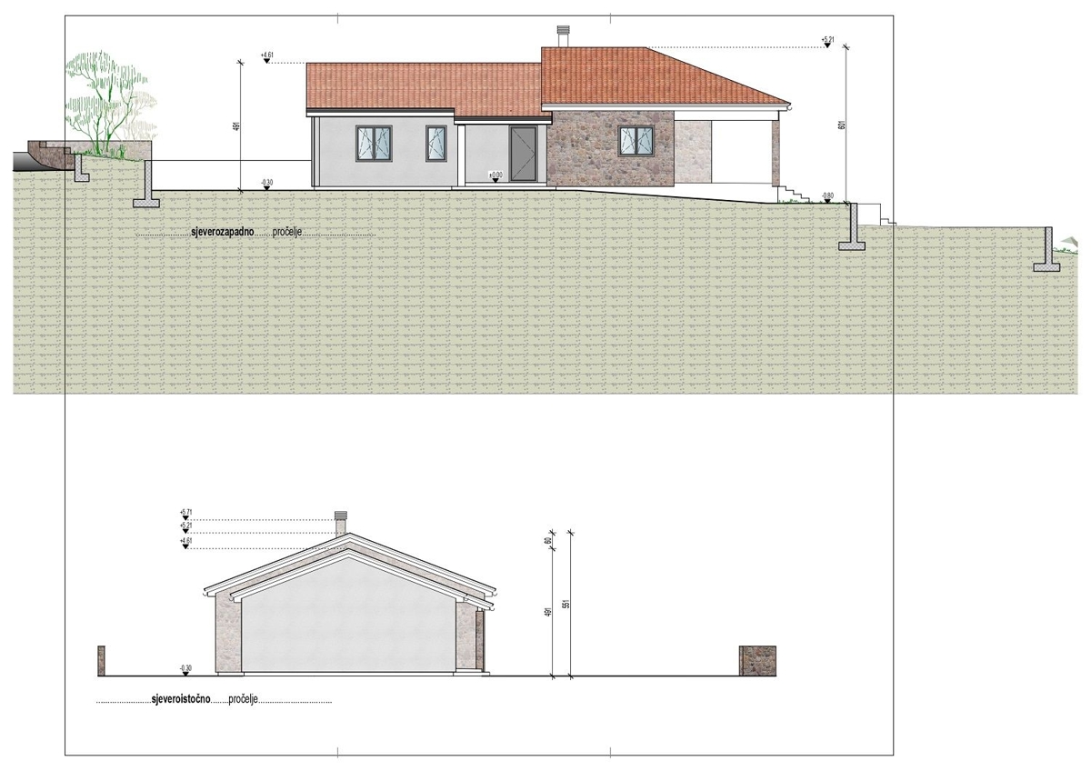 MOTOVUN-TERRENO EDIFICABILE CON PROGETTO DI COSTRUZIONE