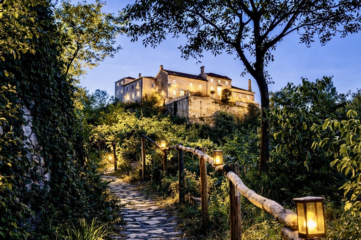 CASTELLO STORICO IN POSIZIONE DOMINANTE CON VISTA MARE BUIE, ISTRIA, CROAZIA