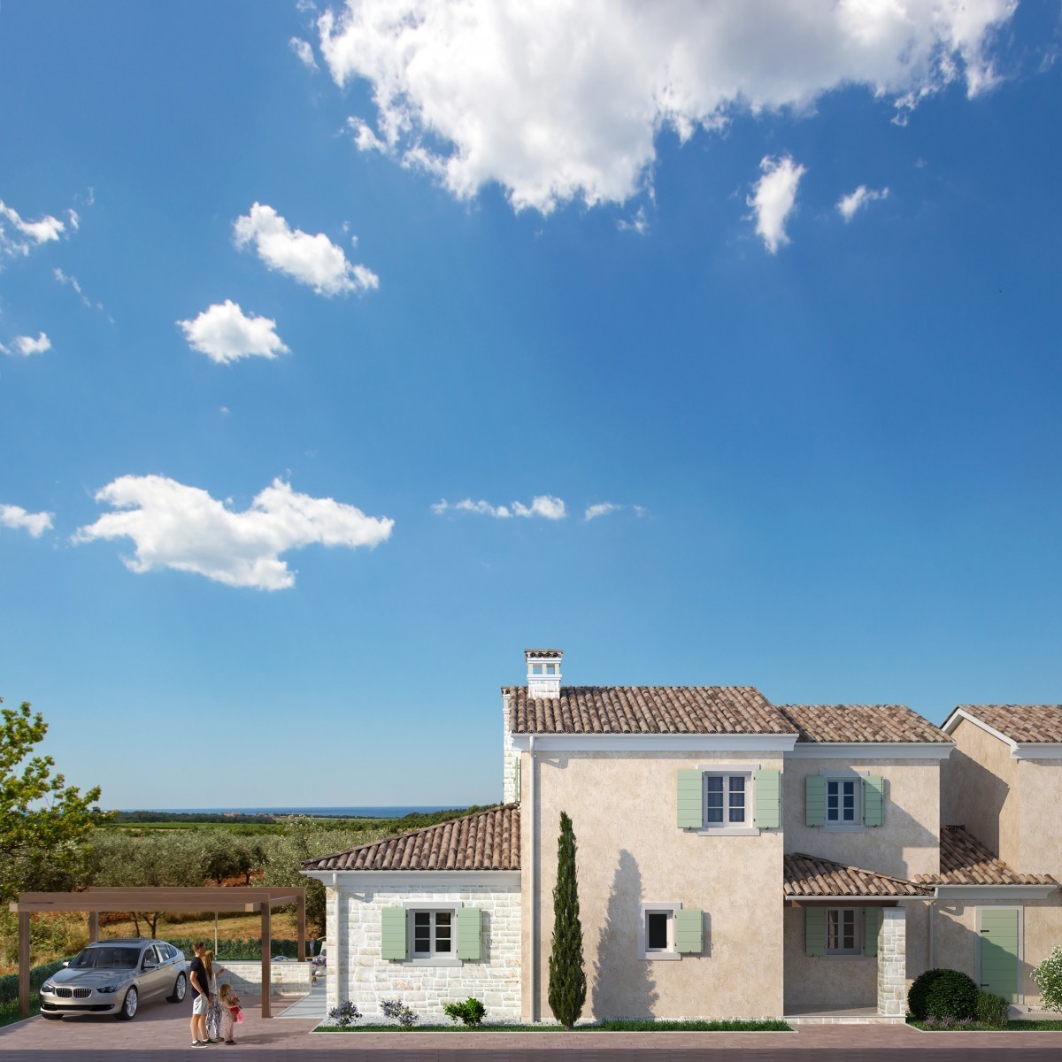 Nuova casa con piscina, vista mare, Novigrad, Istria, Croazia