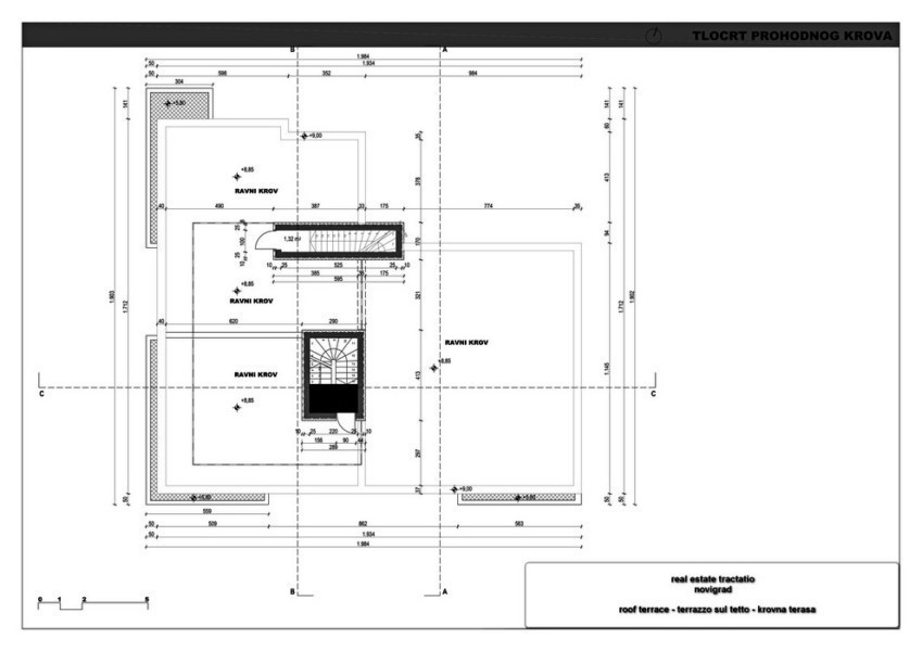 Attico con una terrazza sul tetto di 51.59 m2, Novigrad, Istria