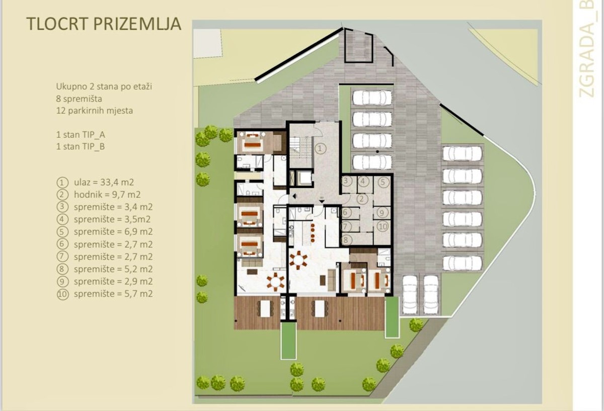 Appartamento di lusso in residenza esclusiva a Cittanova, Istria, Croazia