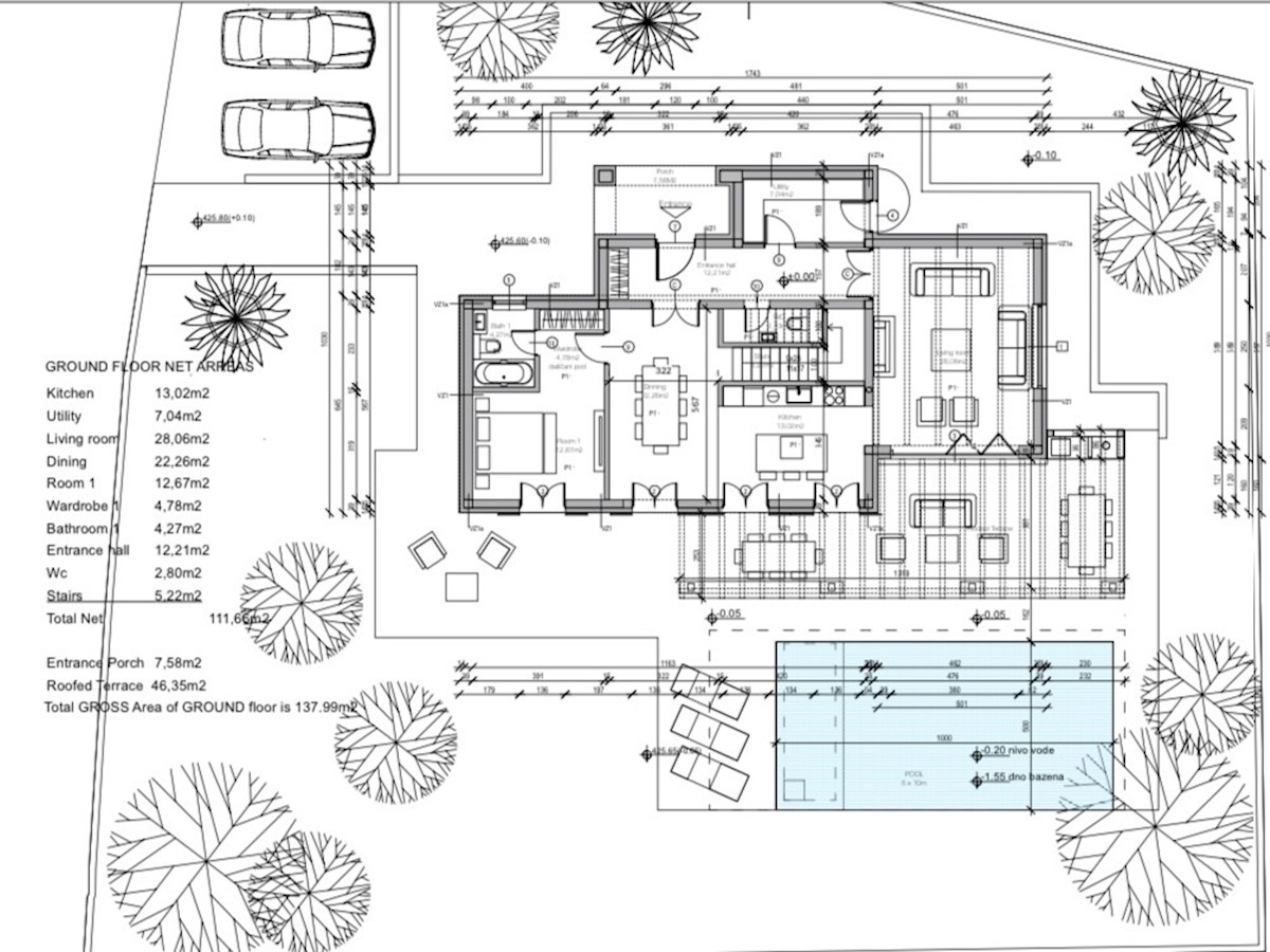 Una villa da favola con piscina in costruzione situata negli idilliaci dintorni dell'Istria centrale.