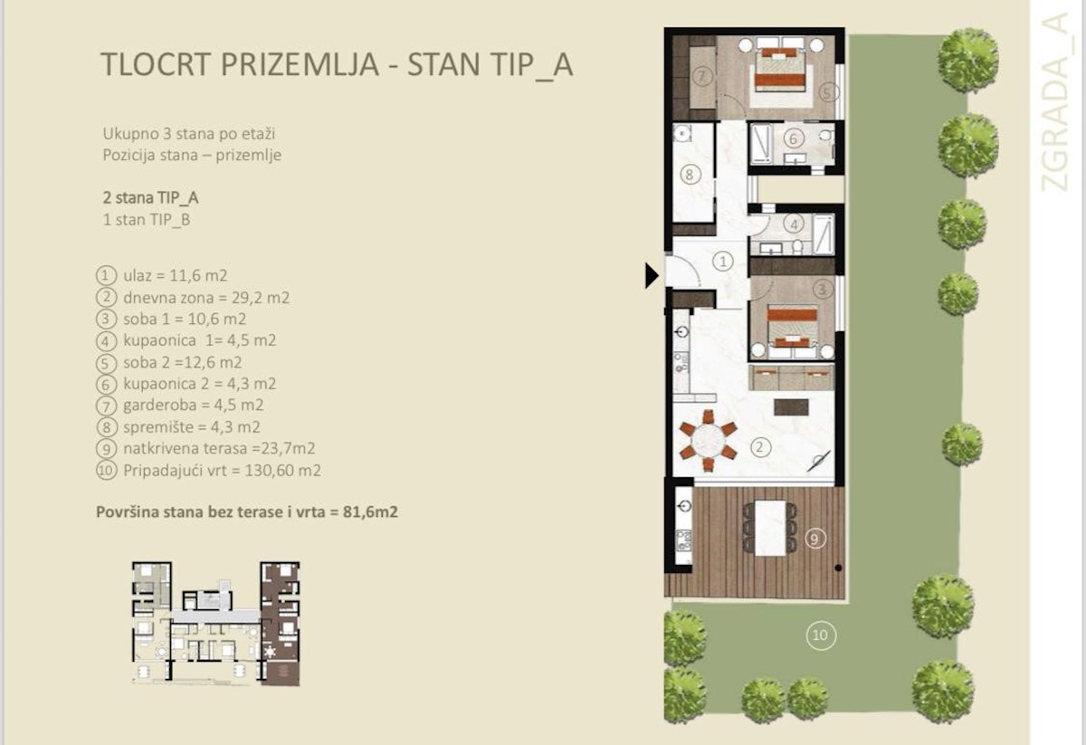 Esclusivo appartamento al piano terra con ampio giardino, Luxury Residence Novigrad