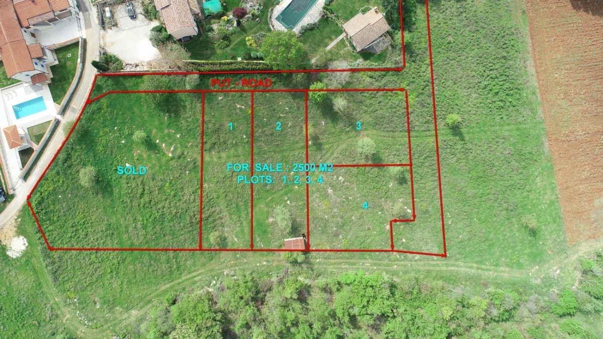 Terreno edificabile per la costruzione di 4 ville o case, bella vista, Poreč, Croazia